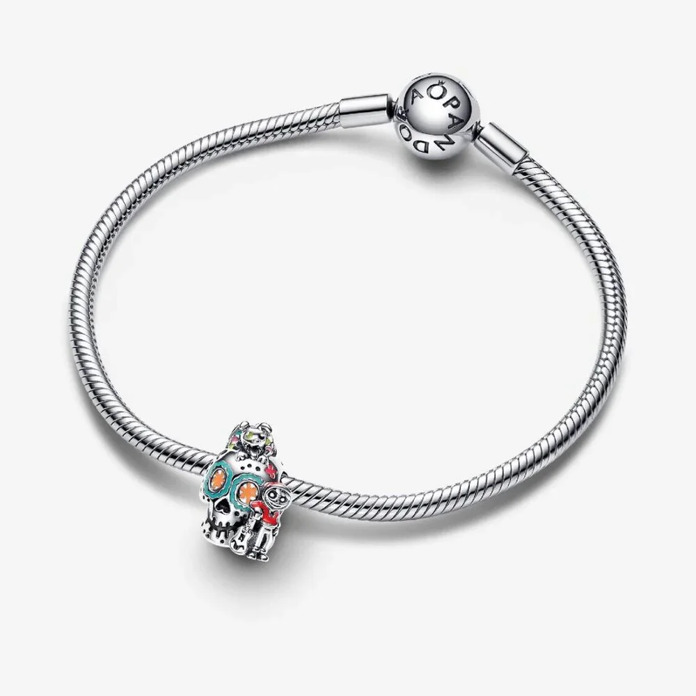 Pandora Disney Pixar Coco Miguel & Dante Skull Glow-in-the-dark Charm
